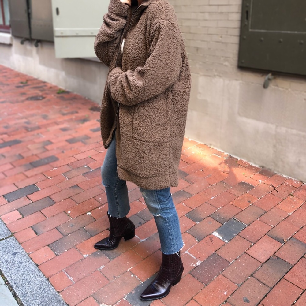 Jacinta Oversized Sherpa Jacket Teddy Coat - Picture 5 of 8